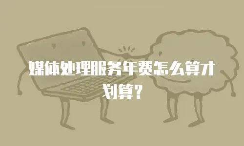 媒体处理服务年费怎么算才划算？