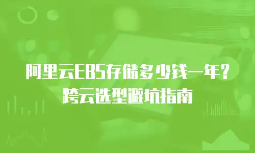 阿里云EBS存储多少钱一年？跨云选型避坑指南