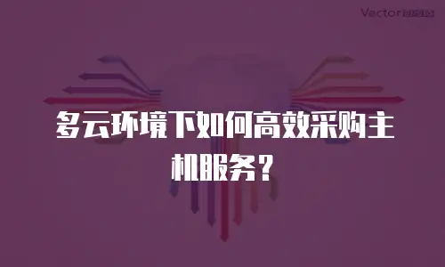 多云环境下如何高效采购主机服务？