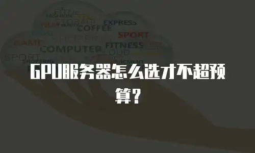 GPU服务器怎么选才不超预算？