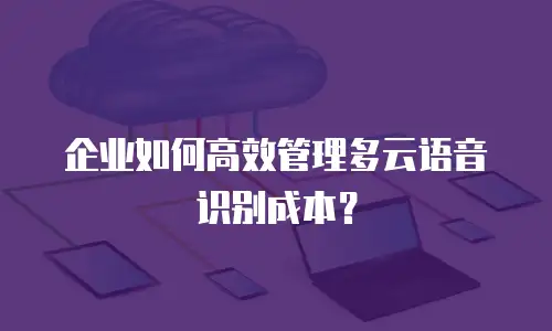 企业如何高效管理多云语音识别成本？
