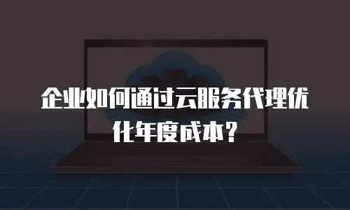 企业如何通过云服务代理优化年度成本？