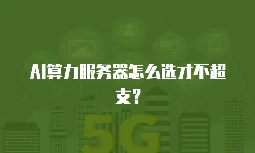 AI算力服务器怎么选才不超支？