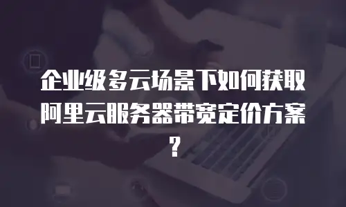 企业级多云场景下如何获取阿里云服务器带宽定价方案？