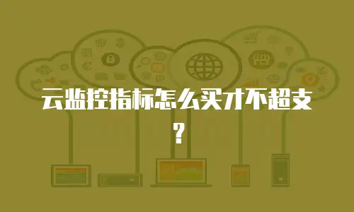 云监控指标怎么买才不超支？