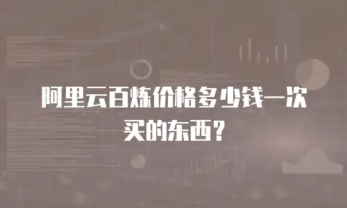 阿里云百炼价格多少钱一次买的东西？