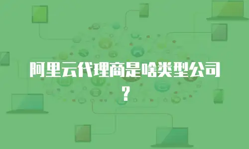 阿里云代理商是啥类型公司？