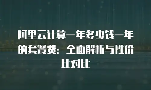 阿里云计算一年多少钱一年的套餐费：全面解析与性价比对比