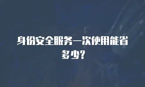 身份安全服务一次使用能省多少？