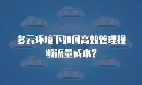 多云环境下如何高效管理视频流量成本？