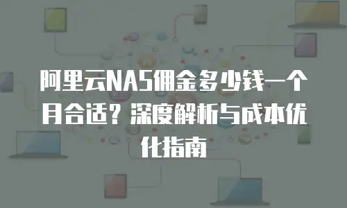 阿里云NAS佣金多少钱一个月合适？深度解析与成本优化指南
