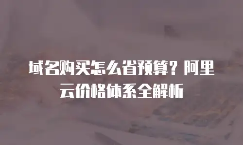 域名购买怎么省预算？阿里云价格体系全解析