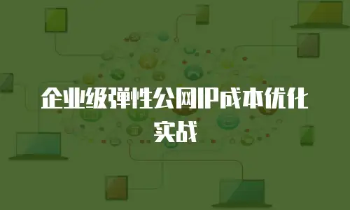 企业级弹性公网IP成本优化实战