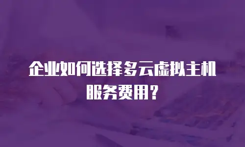 企业如何选择多云虚拟主机服务费用？