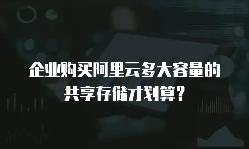 企业购买阿里云多大容量的共享存储才划算？