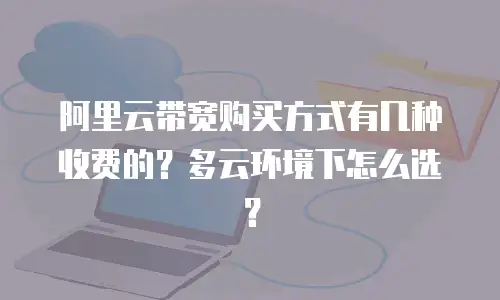 阿里云带宽购买方式有几种收费的？多云环境下怎么选？