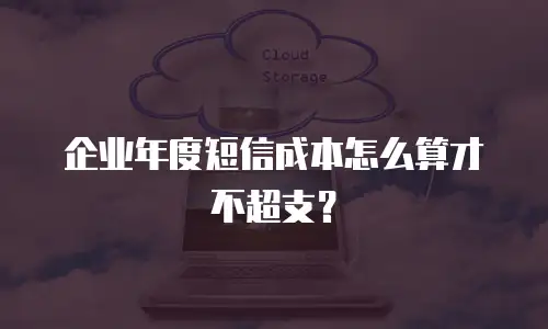 企业年度短信成本怎么算才不超支？