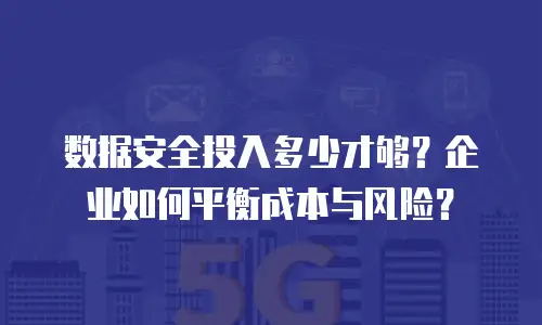 数据安全投入多少才够？企业如何平衡成本与风险？