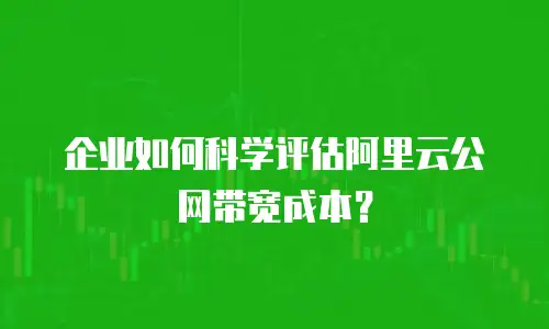 企业如何科学评估阿里云公网带宽成本？
