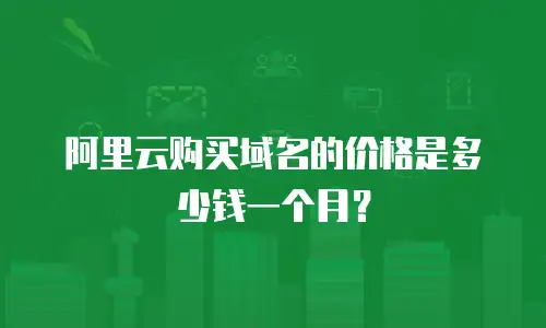 阿里云购买域名的价格是多少钱一个月？
