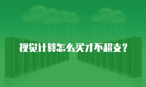 视觉计算怎么买才不超支？