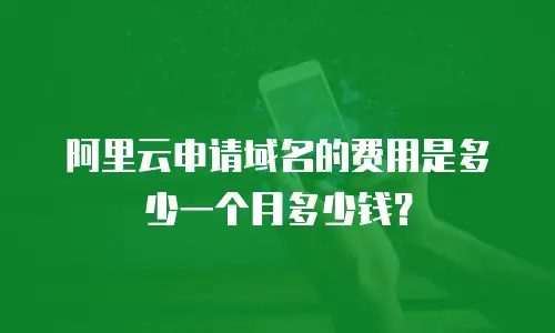 阿里云申请域名的费用是多少一个月多少钱？