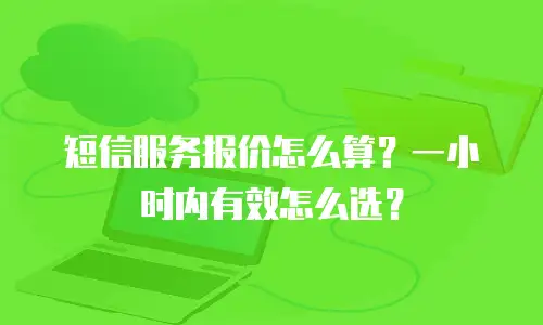 短信服务报价怎么算？一小时内有效怎么选？