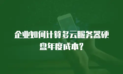 企业如何计算多云服务器硬盘年度成本？