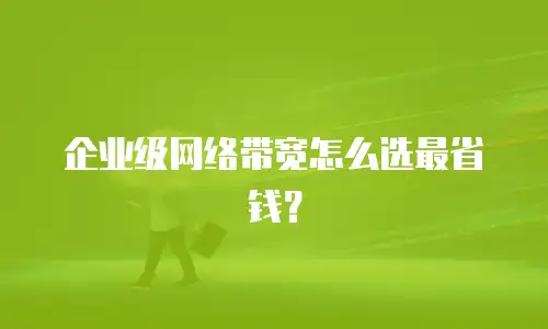 企业级网络带宽怎么选最省钱？