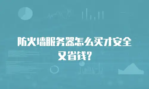 防火墙服务器怎么买才安全又省钱？