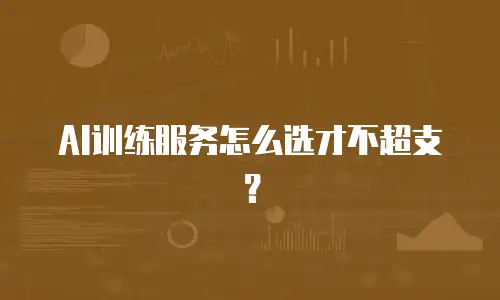 AI训练服务怎么选才不超支？