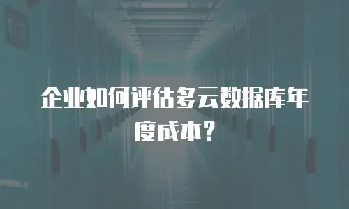 企业如何评估多云数据库年度成本？