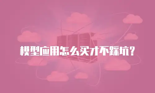 模型应用怎么买才不踩坑？
