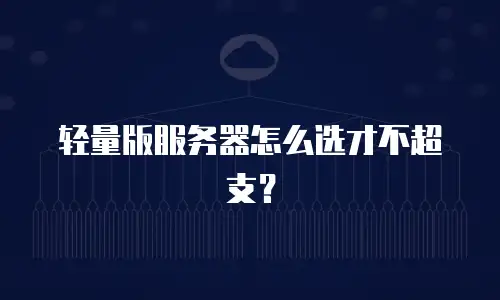 轻量版服务器怎么选才不超支？