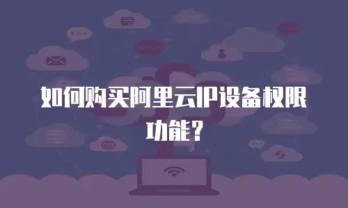 如何购买阿里云IP设备权限功能？