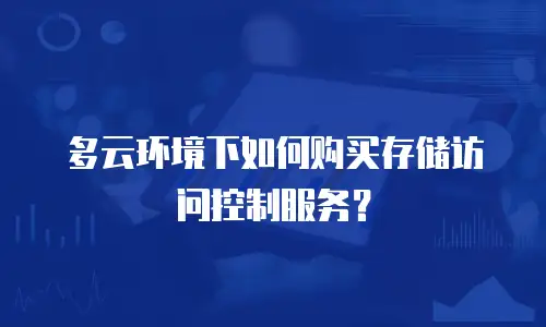 多云环境下如何购买存储访问控制服务？