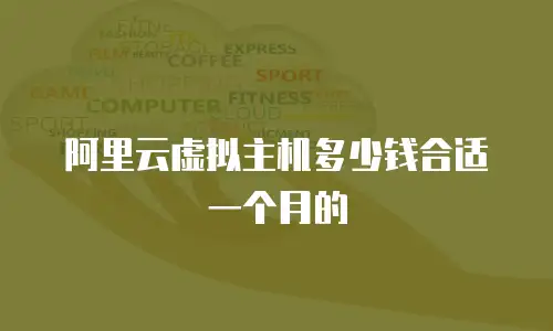 阿里云虚拟主机多少钱合适一个月的