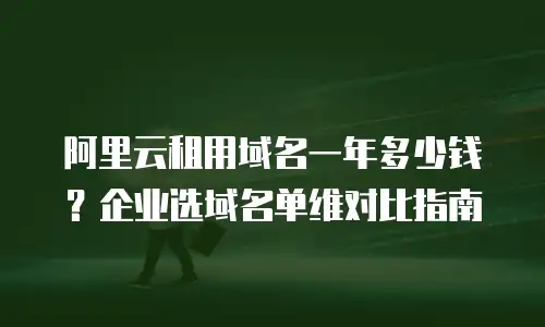 阿里云租用域名一年多少钱？企业选域名单维对比指南