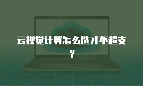 云视觉计算怎么选才不超支？