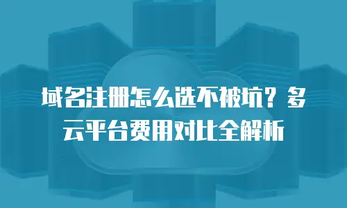 域名注册怎么选不被坑？多云平台费用对比全解析