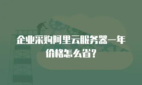 企业采购阿里云服务器一年价格怎么省？