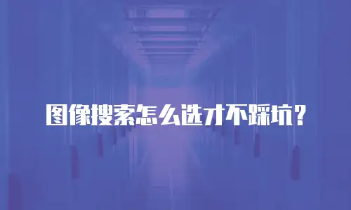 图像搜索怎么选才不踩坑？