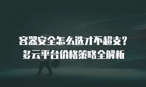 容器安全怎么选才不超支？多云平台价格策略全解析