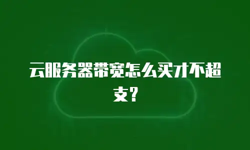 云服务器带宽怎么买才不超支？