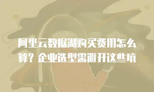 阿里云数据湖购买费用怎么算？企业选型需避开这些坑