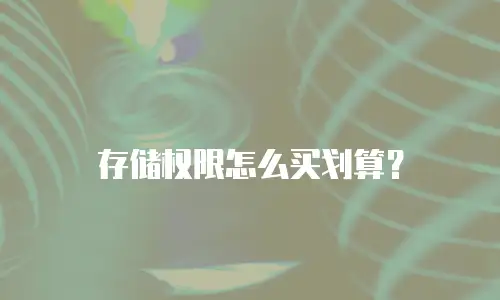 存储权限怎么买划算？