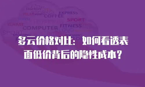 多云价格对比：如何看透表面低价背后的隐性成本？