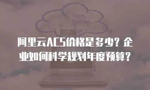 阿里云ACS价格是多少？企业如何科学规划年度预算？