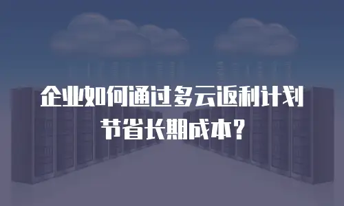 企业如何通过多云返利计划节省长期成本？