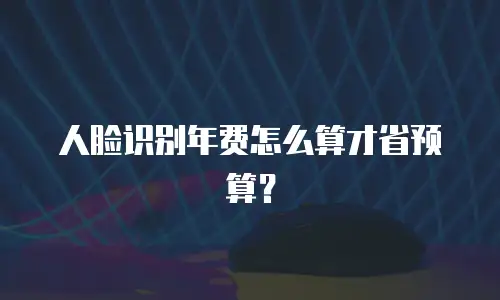人脸识别年费怎么算才省预算？